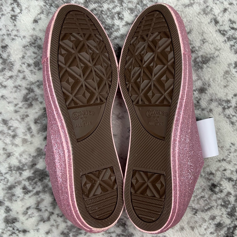 NIB Converse All Star pink glitter sneakers - Picture 6 of 7